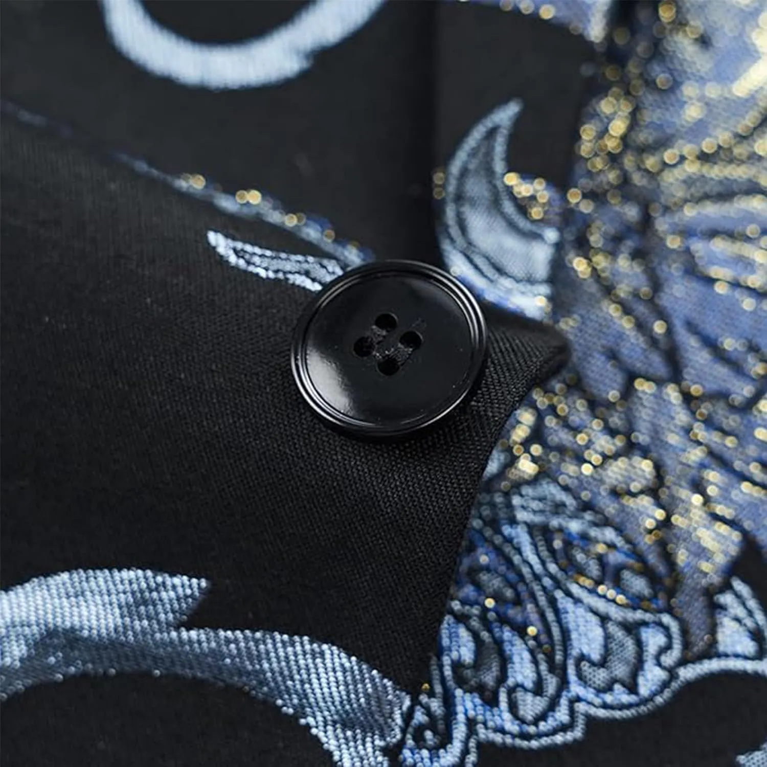 Mens 2 Piece Floral Dress Suit One Button Dinner Tuxedo Jacket & Pants Luxury Printed Wedding Blazer