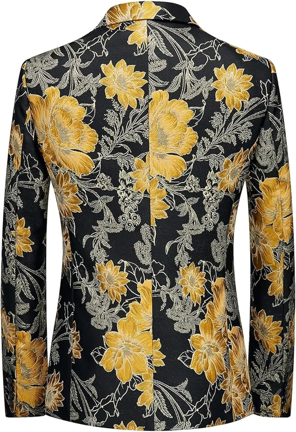 Mens 2 Piece Floral Dress Suit One Button Dinner Tuxedo Jacket & Pants Luxury Printed Wedding Blazer