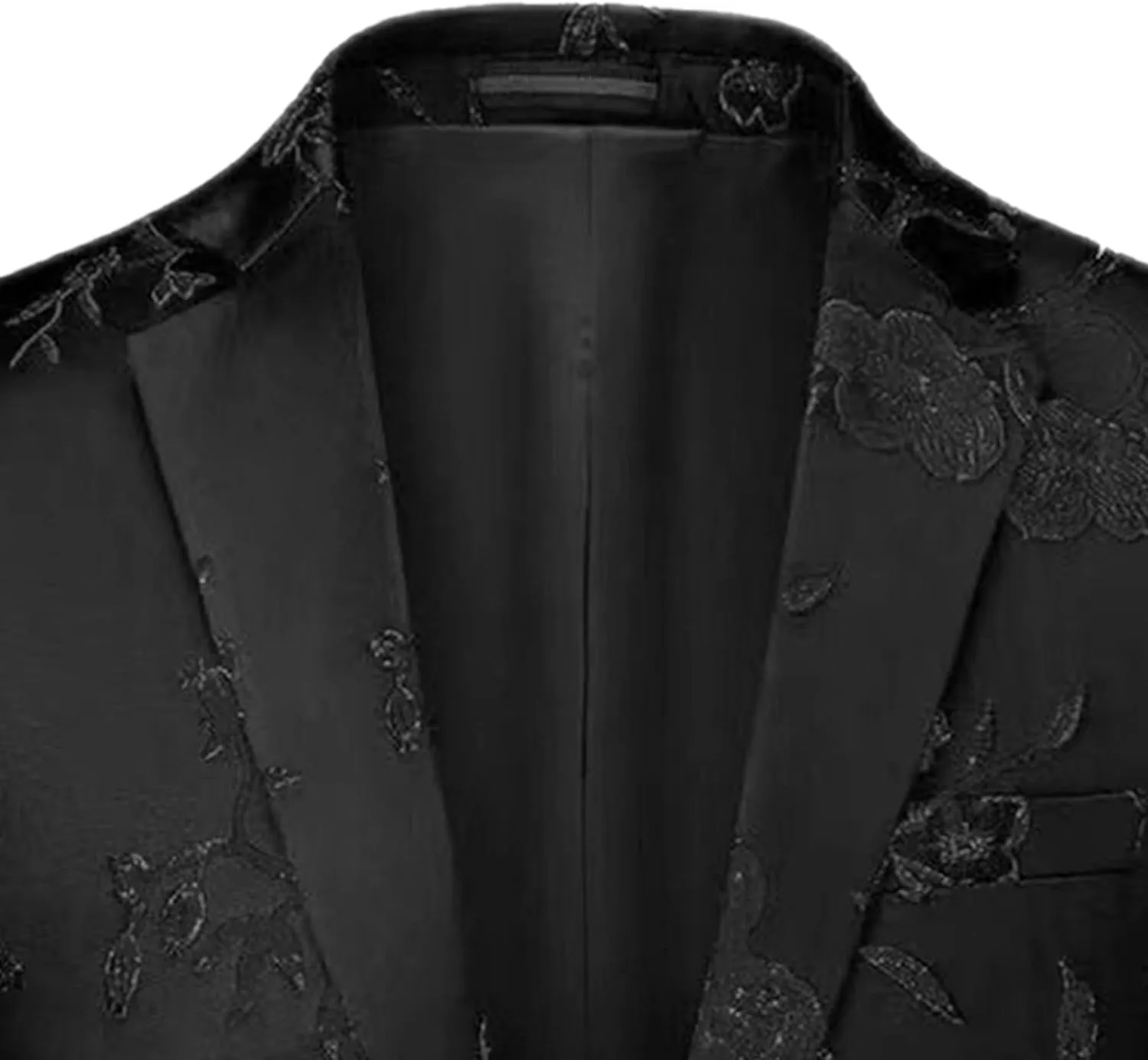 Mens 2 Piece Floral Dress Suit One Button Dinner Tuxedo Jacket & Pants Luxury Printed Wedding Blazer