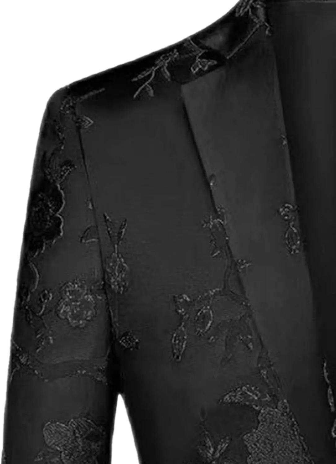 Mens 2 Piece Floral Dress Suit One Button Dinner Tuxedo Jacket & Pants Luxury Printed Wedding Blazer
