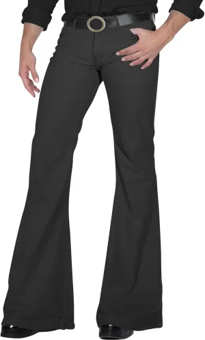 Mens Bell Bottoms Pants 70S Disco Jeans Pants Vintage Denim Pant Slim Fit Flared Pant Stretch Twill Trousers