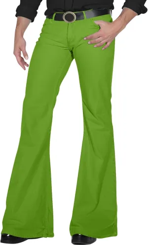 Mens Bell Bottoms Pants 70S Disco Jeans Pants Vintage Denim Pant Slim Fit Flared Pant Stretch Twill Trousers