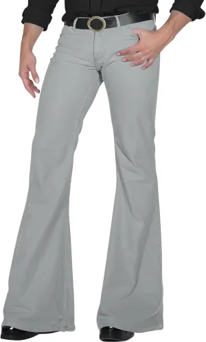 Mens Bell Bottoms Pants 70S Disco Jeans Pants Vintage Denim Pant Slim Fit Flared Pant Stretch Twill Trousers