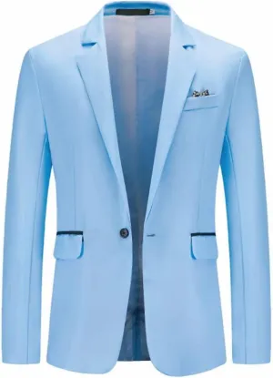Men's Blazer Jacket Lightweight Casual Sport Coat Classic One Button Stretch Blazer Suit Jacket Sport Coat