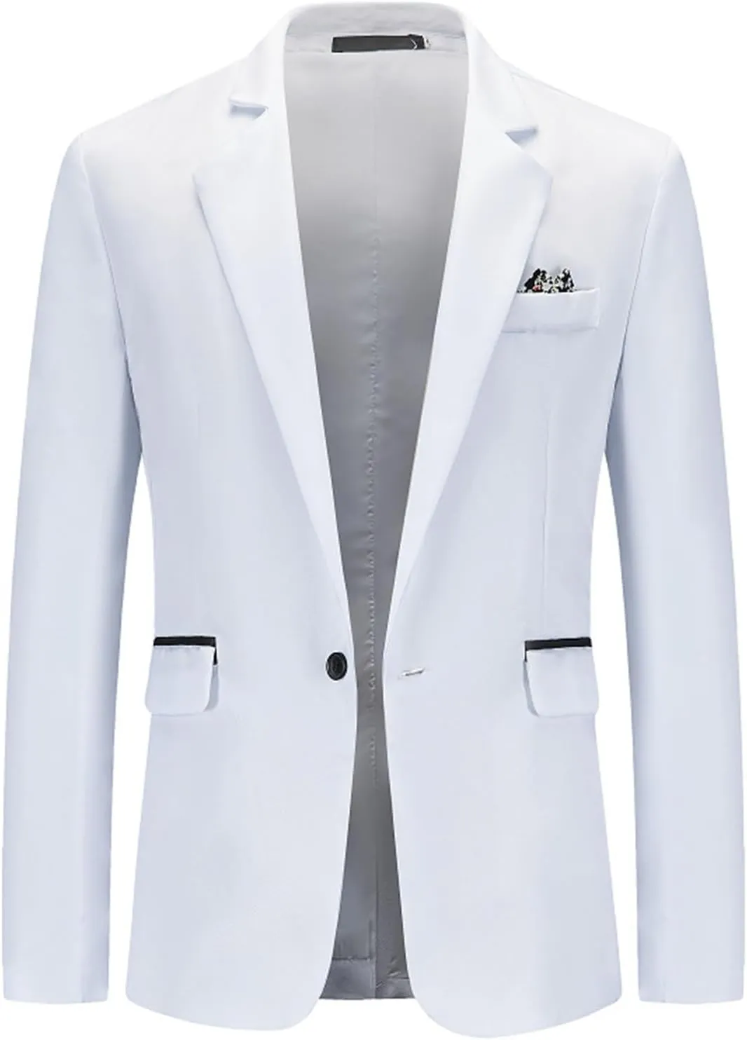 Men's Blazer Jacket Lightweight Casual Sport Coat Classic One Button Stretch Blazer Suit Jacket Sport Coat