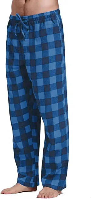 Men’s Buffalo Plaid Pajama Pants with Pockets Soft Comfy PJs Bottoms Sleep Loungewear