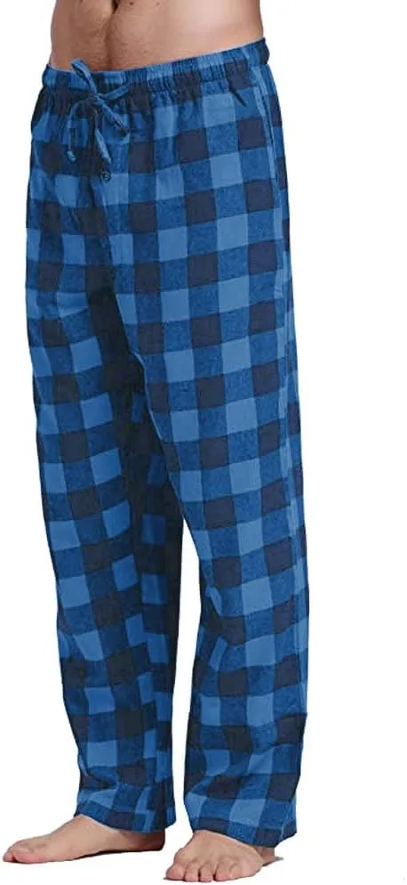 Men’s Buffalo Plaid Pajama Pants with Pockets Soft Comfy PJs Bottoms Sleep Loungewear