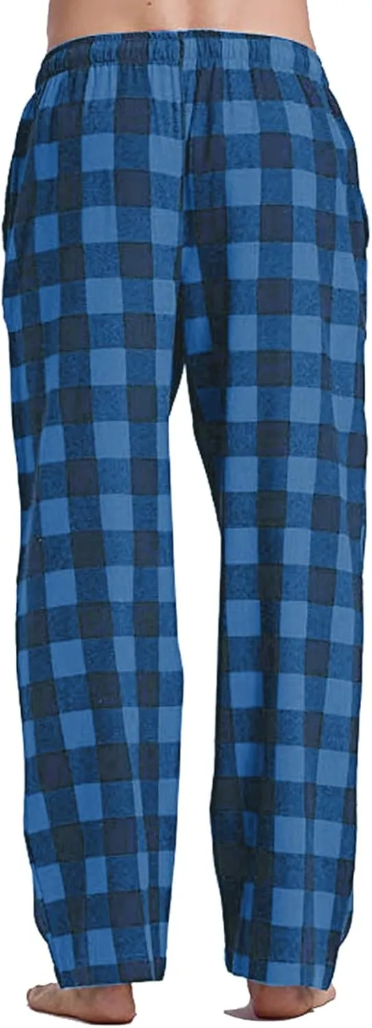 Men’s Buffalo Plaid Pajama Pants with Pockets Soft Comfy PJs Bottoms Sleep Loungewear