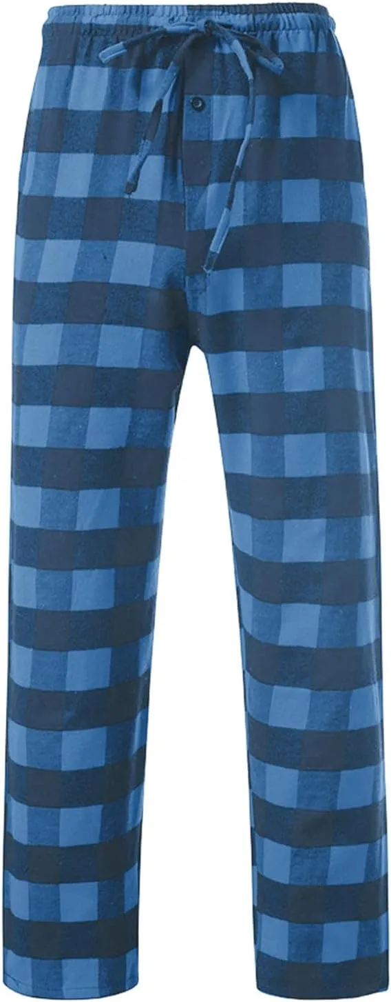 Men’s Buffalo Plaid Pajama Pants with Pockets Soft Comfy PJs Bottoms Sleep Loungewear