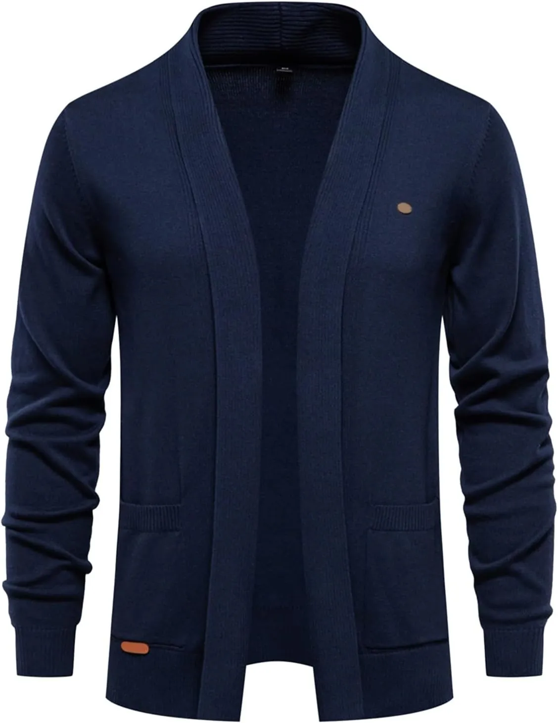 Mens Cardigan Sweater Casual Cable Knit V Neck Open Front Fleece Winter Sweater