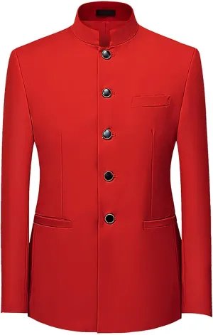 Mens Casual Blazer Sport Coat Vintage Blazer Suit Jacket Lightweight Business Jackets Slim Fit Suit Jackets
