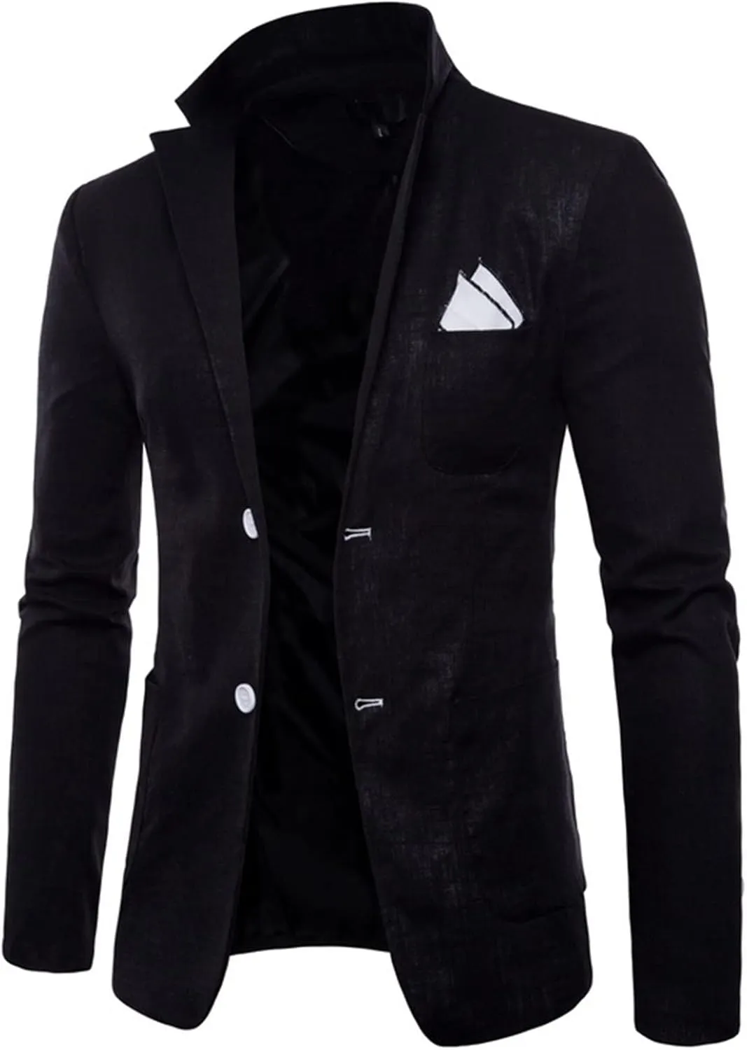 Mens Casual Cotton Blazer Sport Coat Vintage Blazer Suit Jacket Lightweight Business Jackets Slim Fit Suit Jackets