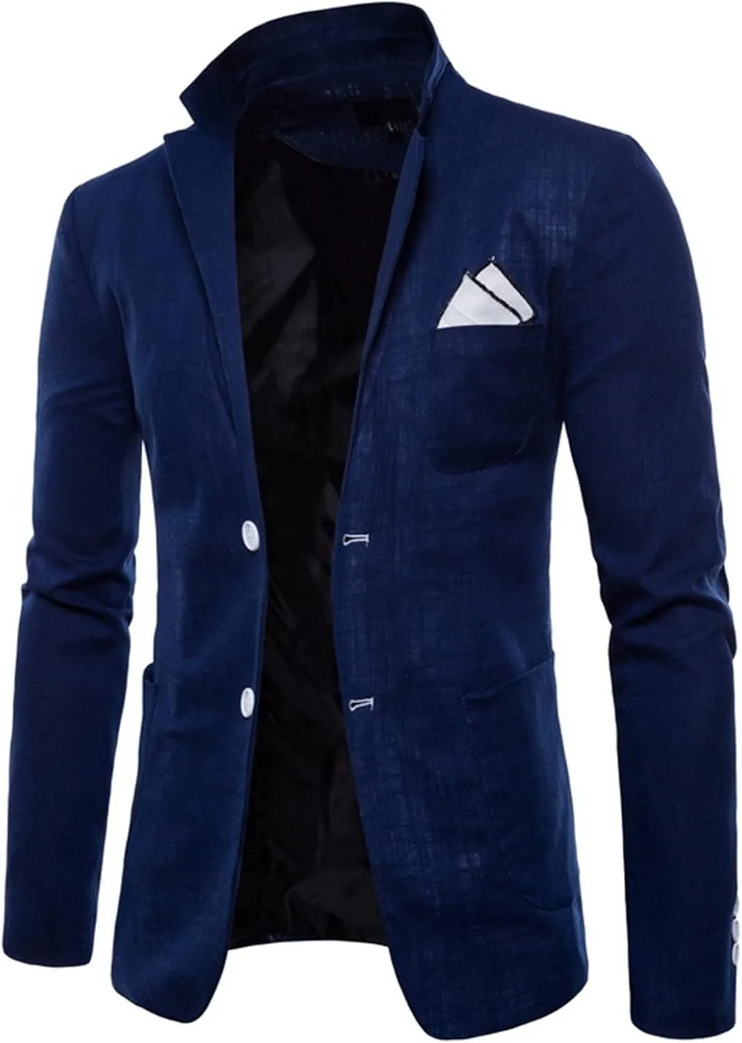 Mens Casual Cotton Blazer Sport Coat Vintage Blazer Suit Jacket Lightweight Business Jackets Slim Fit Suit Jackets