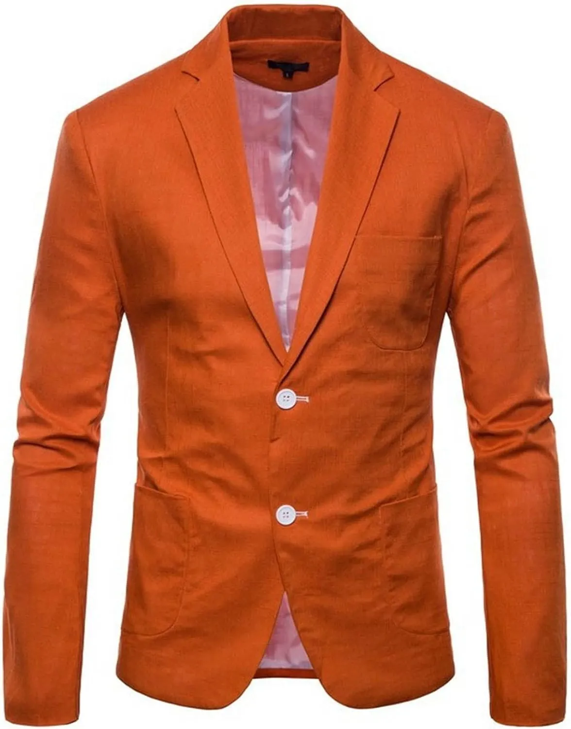 Mens Casual Cotton Blazer Sport Coat Vintage Blazer Suit Jacket Lightweight Business Jackets Slim Fit Suit Jackets