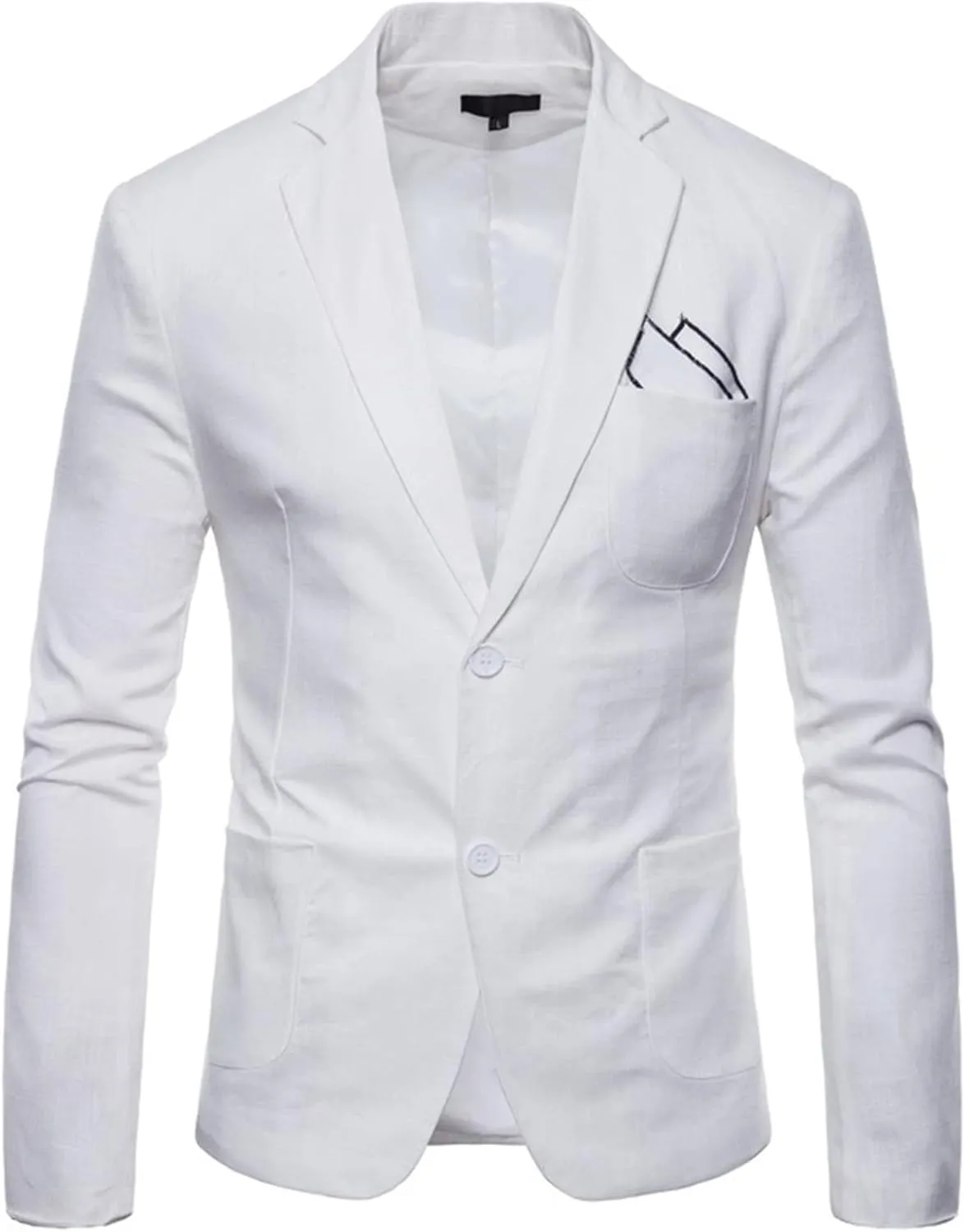 Mens Casual Cotton Blazer Sport Coat Vintage Blazer Suit Jacket Lightweight Business Jackets Slim Fit Suit Jackets