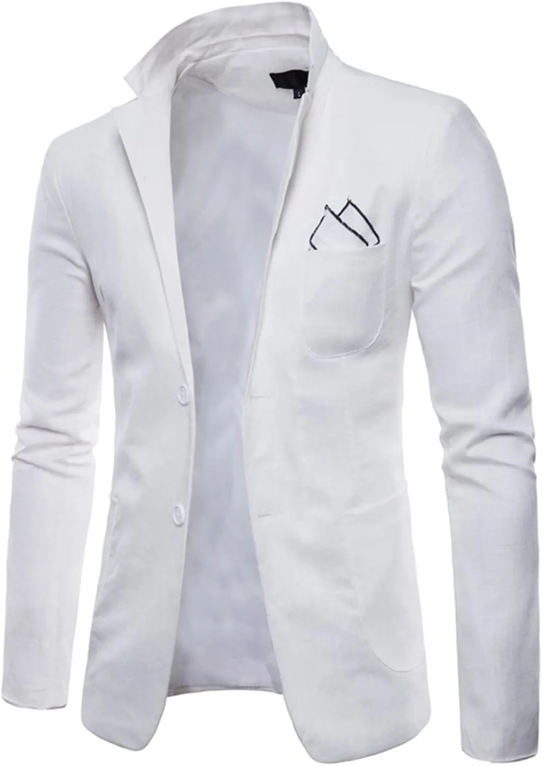 Mens Casual Cotton Blazer Sport Coat Vintage Blazer Suit Jacket Lightweight Business Jackets Slim Fit Suit Jackets