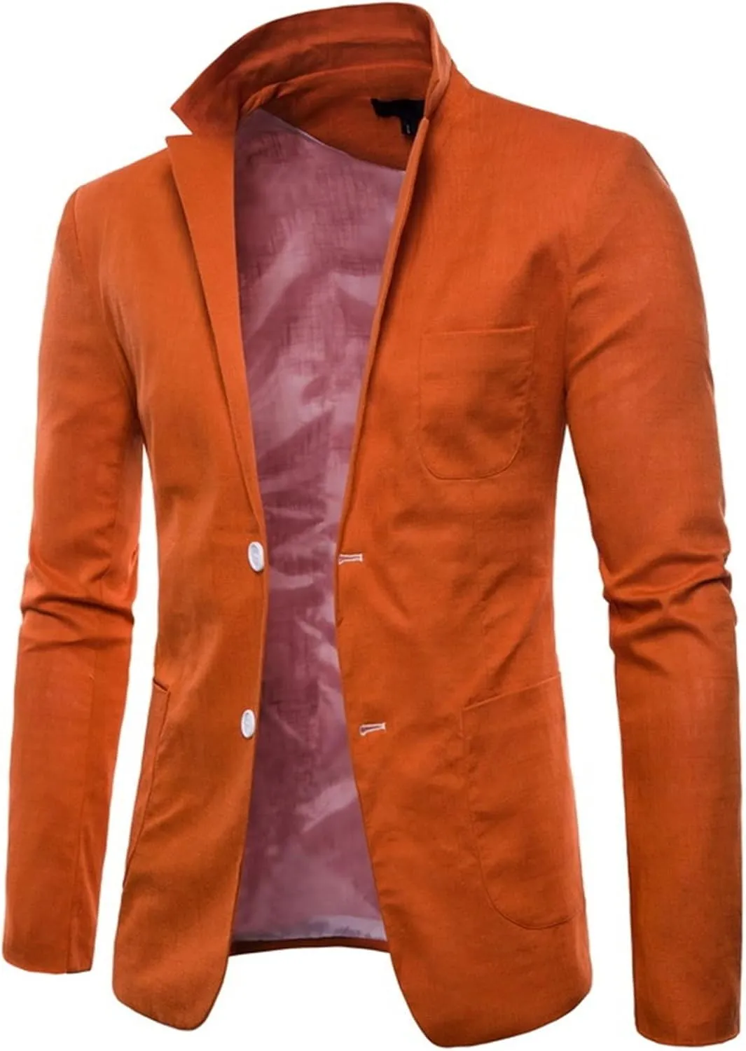 Mens Casual Cotton Blazer Sport Coat Vintage Blazer Suit Jacket Lightweight Business Jackets Slim Fit Suit Jackets