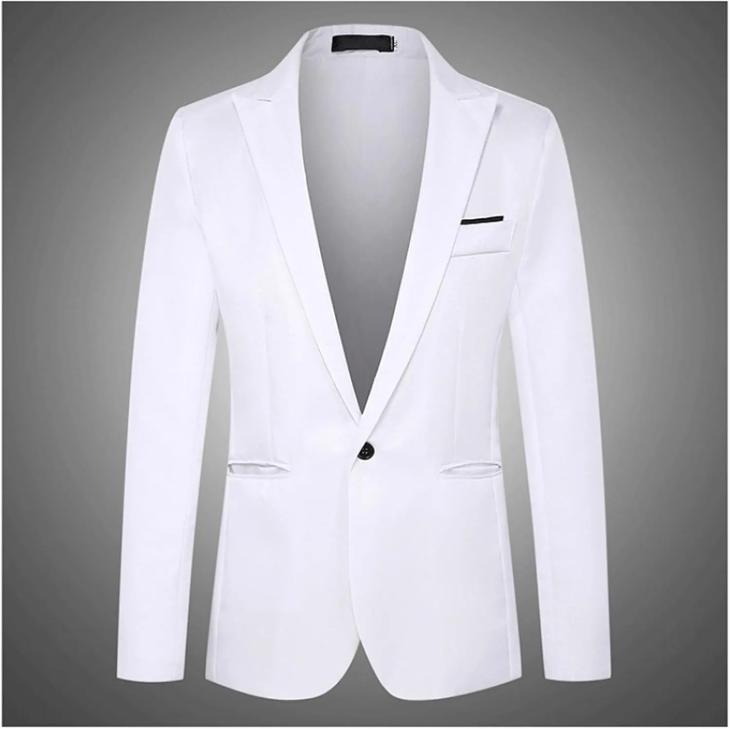 Men's Casual One Button Suit Blazer Jacket Slim Fit Sport Coat Suit Blazer Daily Lightweight Jackets Business Blazer
