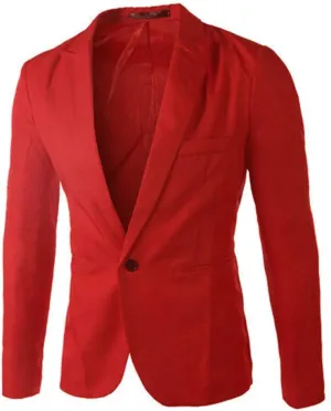 Men's Casual One Button Suit Blazer Jacket Slim Fit Sport Coat Suit Blazer Daily Lightweight Jackets Business Blazer