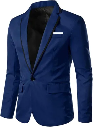 Men's Casual Suit Blazer Jacket One Button Sport Coat Men's Slim Fit Suit Separates Lightweight Sport Coat Jacket