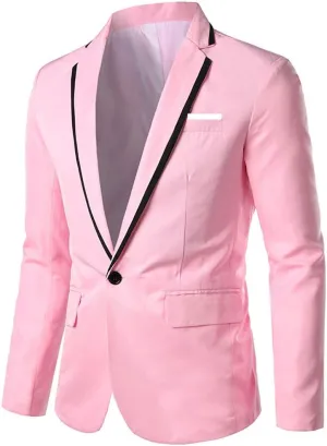 Men's Casual Suit Blazer Jacket One Button Sport Coat Men's Slim Fit Suit Separates Lightweight Sport Coat Jacket