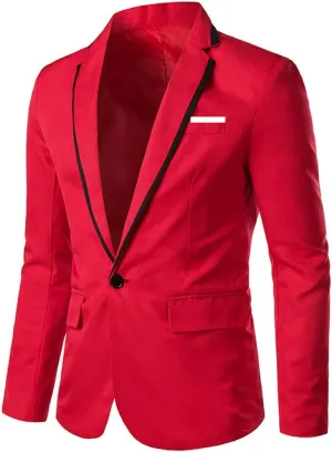 Men's Casual Suit Blazer Jacket One Button Sport Coat Men's Slim Fit Suit Separates Lightweight Sport Coat Jacket