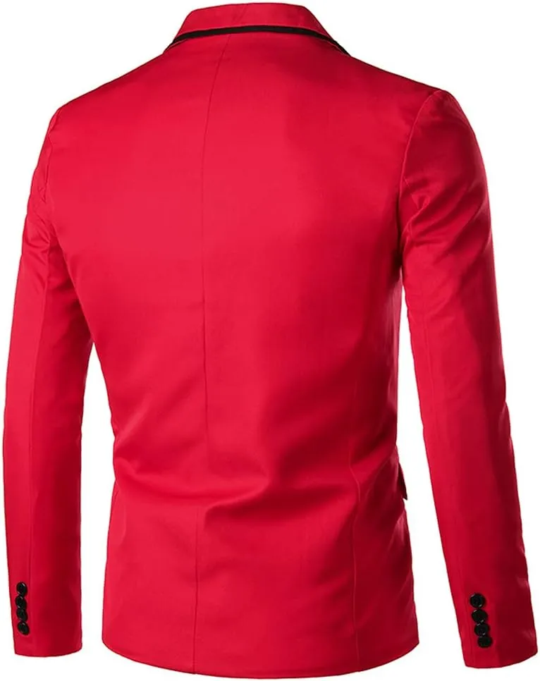 Men's Casual Suit Blazer Jacket One Button Sport Coat Men's Slim Fit Suit Separates Lightweight Sport Coat Jacket