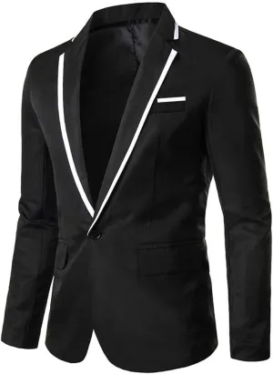 Men's Casual Suit Blazer Jacket One Button Sport Coat Men's Slim Fit Suit Separates Lightweight Sport Coat Jacket