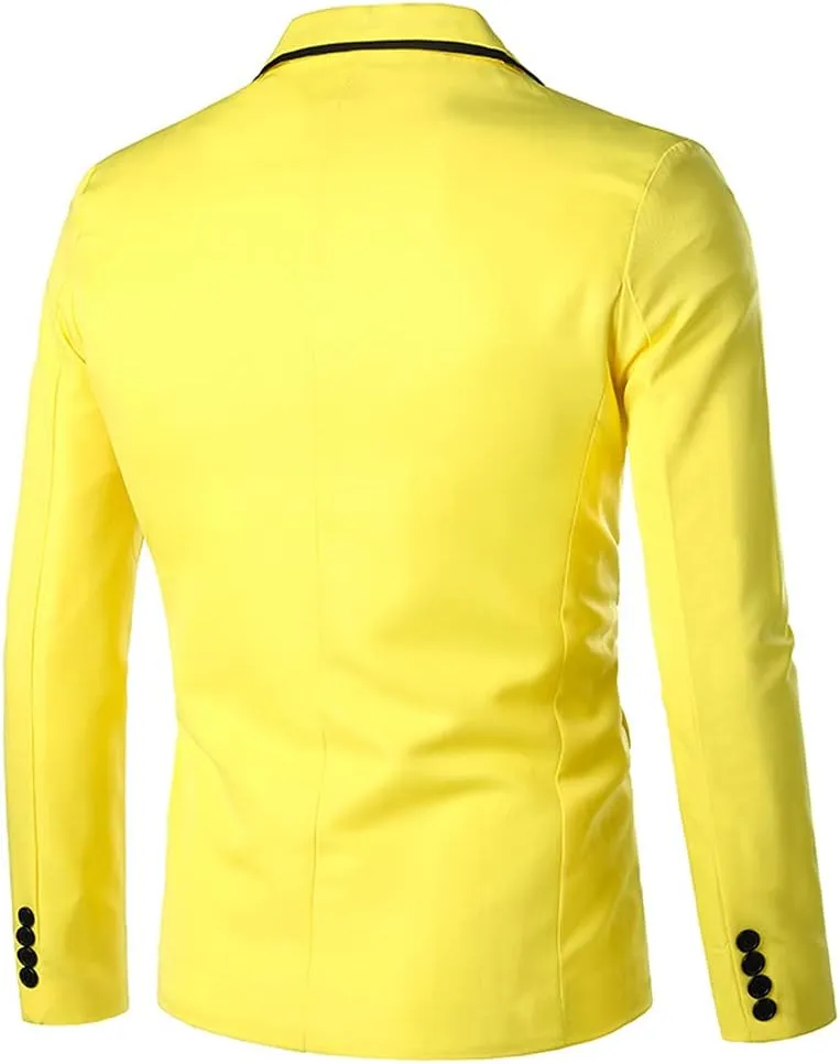 Men's Casual Suit Blazer Jacket One Button Sport Coat Men's Slim Fit Suit Separates Lightweight Sport Coat Jacket