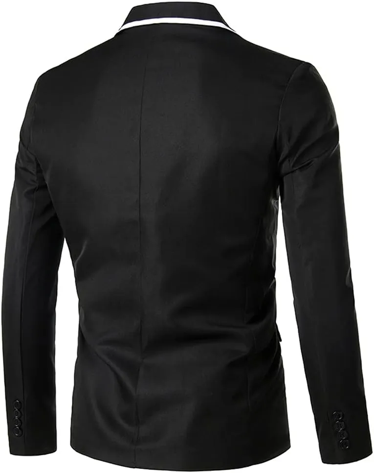 Men's Casual Suit Blazer Jacket One Button Sport Coat Men's Slim Fit Suit Separates Lightweight Sport Coat Jacket