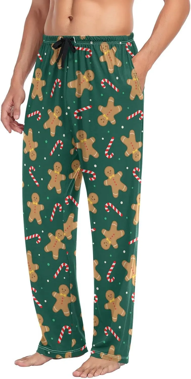 Men's Christmas Pajama Pants Super Soft Sleep Lounge Pants Pjs Bottoms with Pockets