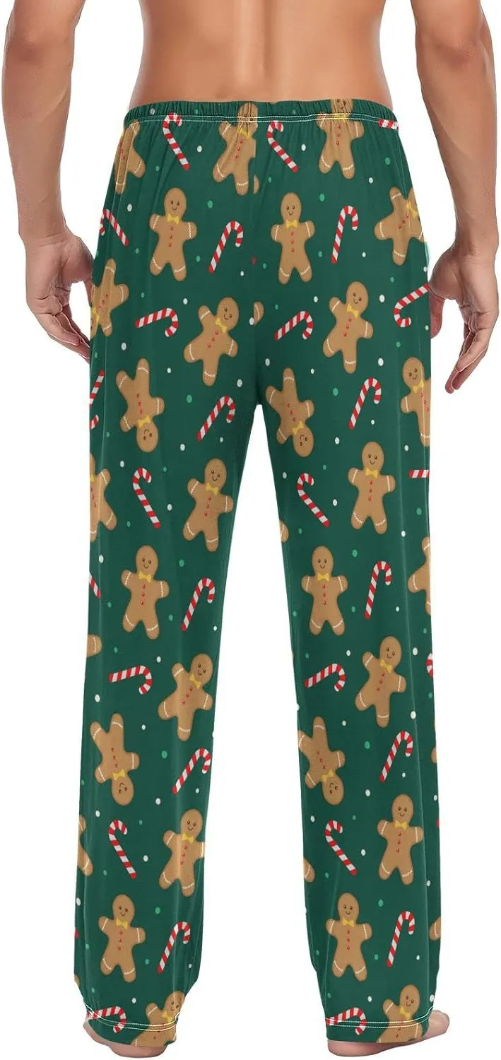 Men's Christmas Pajama Pants Super Soft Sleep Lounge Pants Pjs Bottoms with Pockets