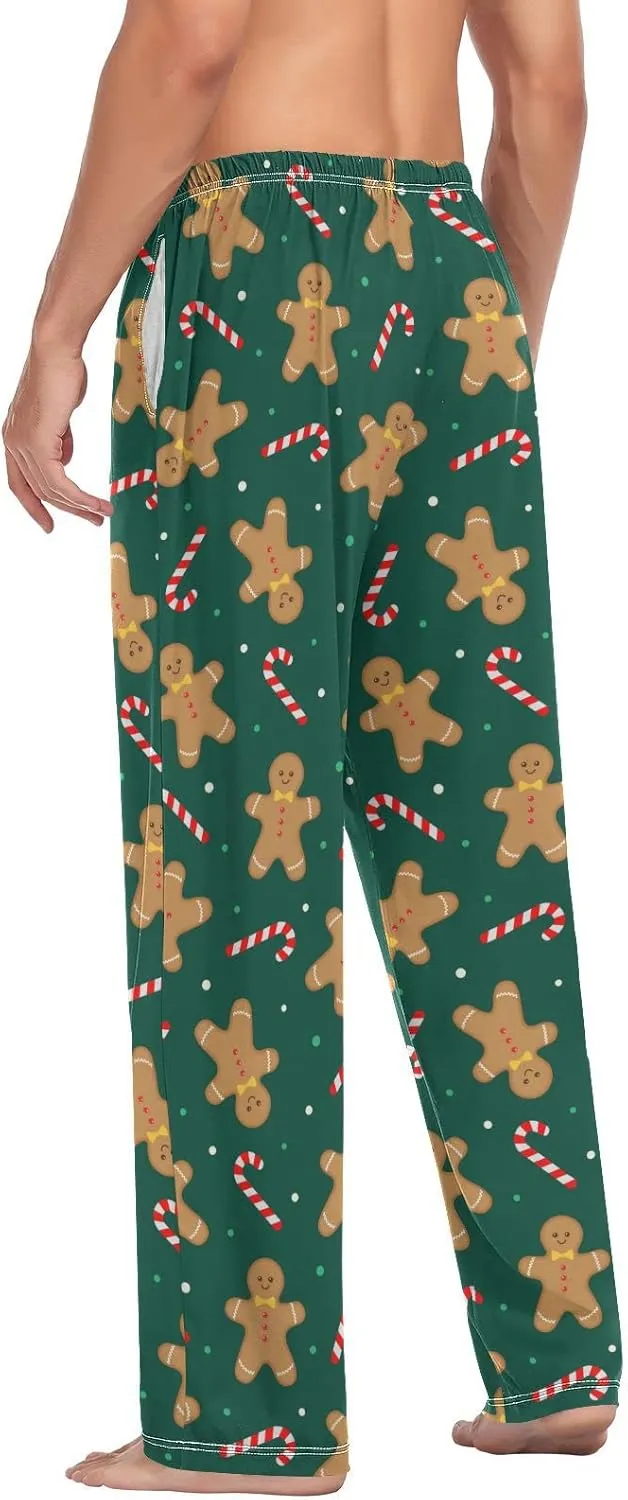 Men's Christmas Pajama Pants Super Soft Sleep Lounge Pants Pjs Bottoms with Pockets
