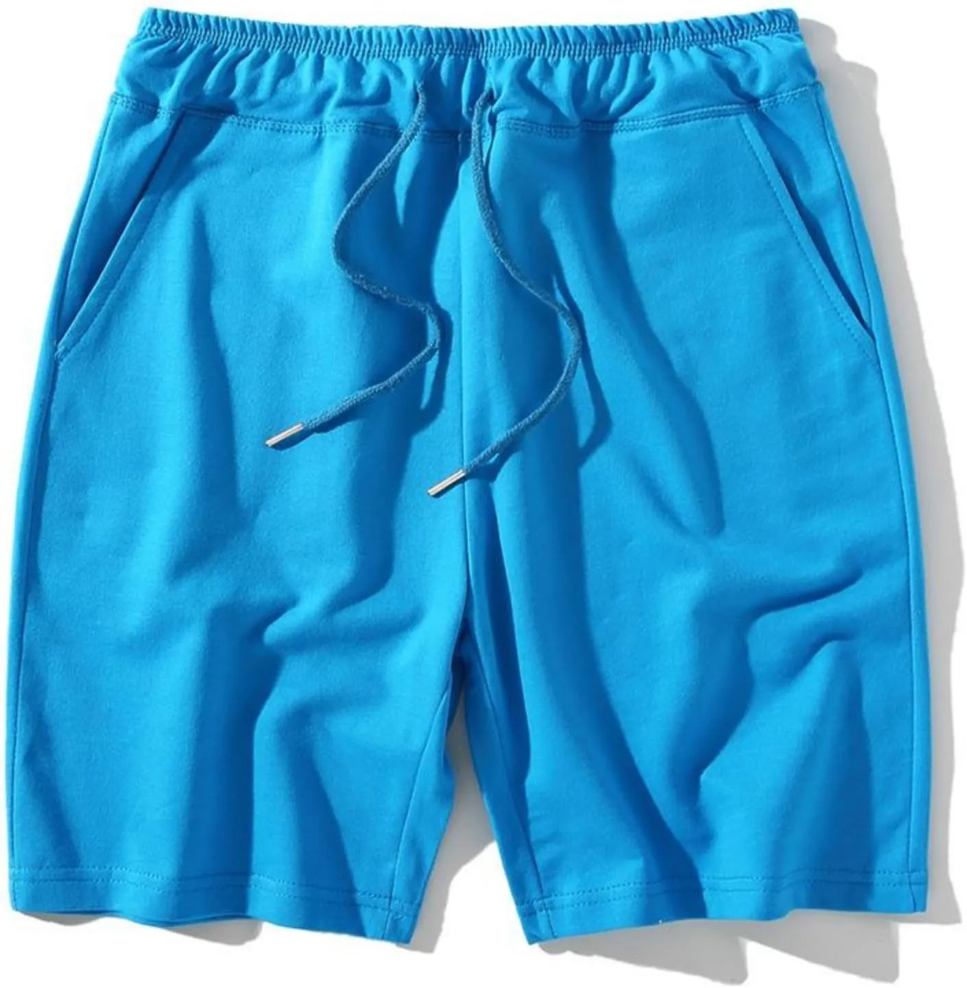 Men's Gym Workout Shorts Elastic Waist Quick Dry Athletic Short Pants Lightweight Running Basketball Shorts Pockets