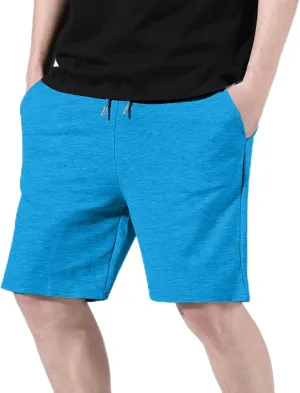 Men's Gym Workout Shorts Elastic Waist Quick Dry Athletic Short Pants Lightweight Running Basketball Shorts Pockets
