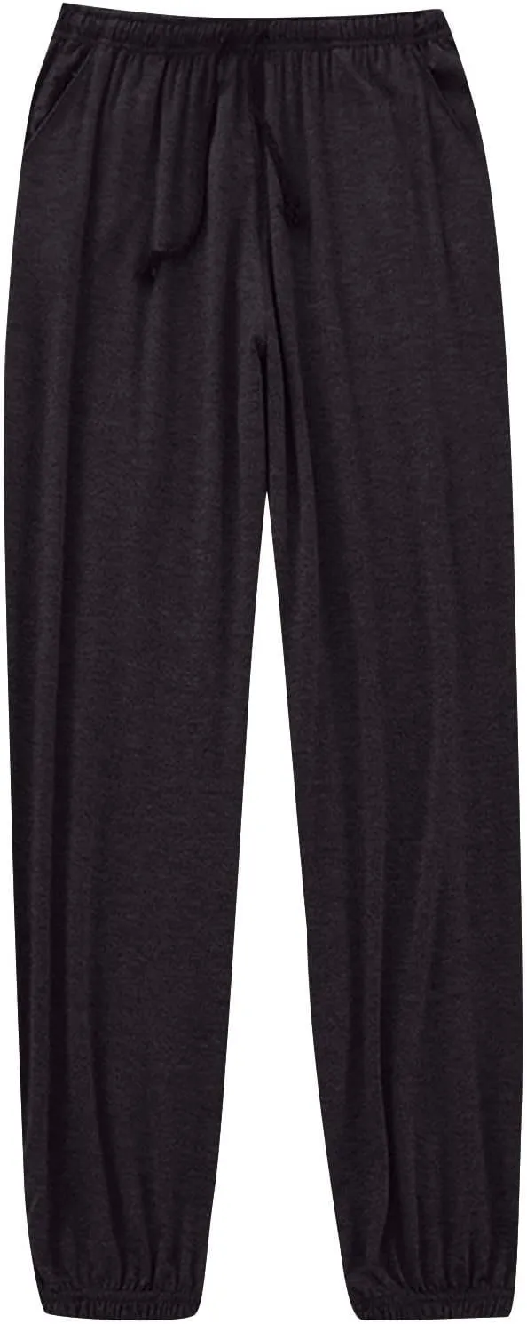 Mens Modal Pajama Pants Soft Comfy Jogger Pjs Pant Drawstring Elastic Waist Sleepwear Bottoms Homewear Lounge Pants