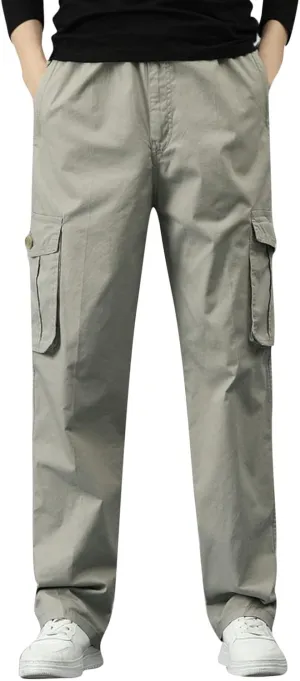 Mens Multi Pockets Cargo Pants Hiking Combat Work Outdoor Trousers Ripstop Wild Cargo Pants with Pockets