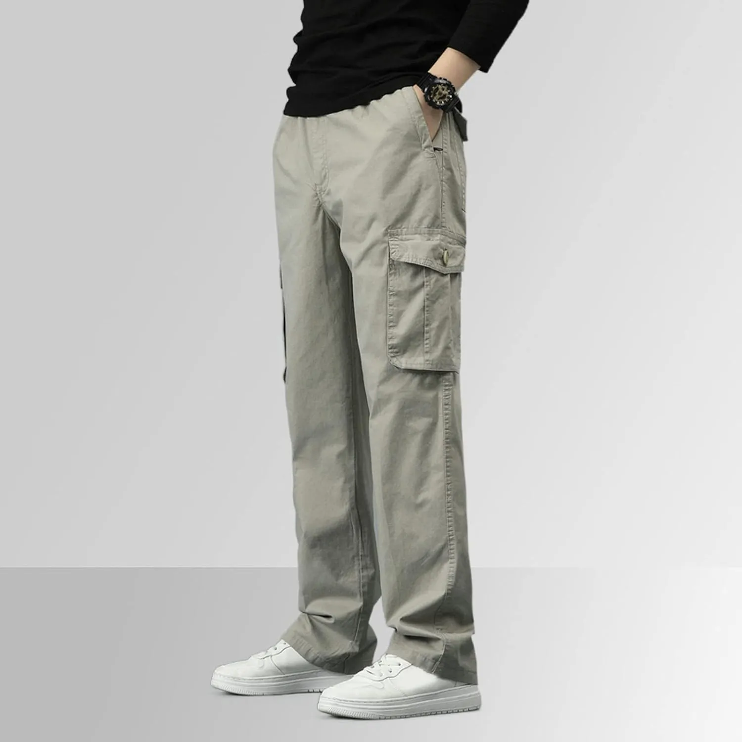 Mens Multi Pockets Cargo Pants Hiking Combat Work Outdoor Trousers Ripstop Wild Cargo Pants with Pockets