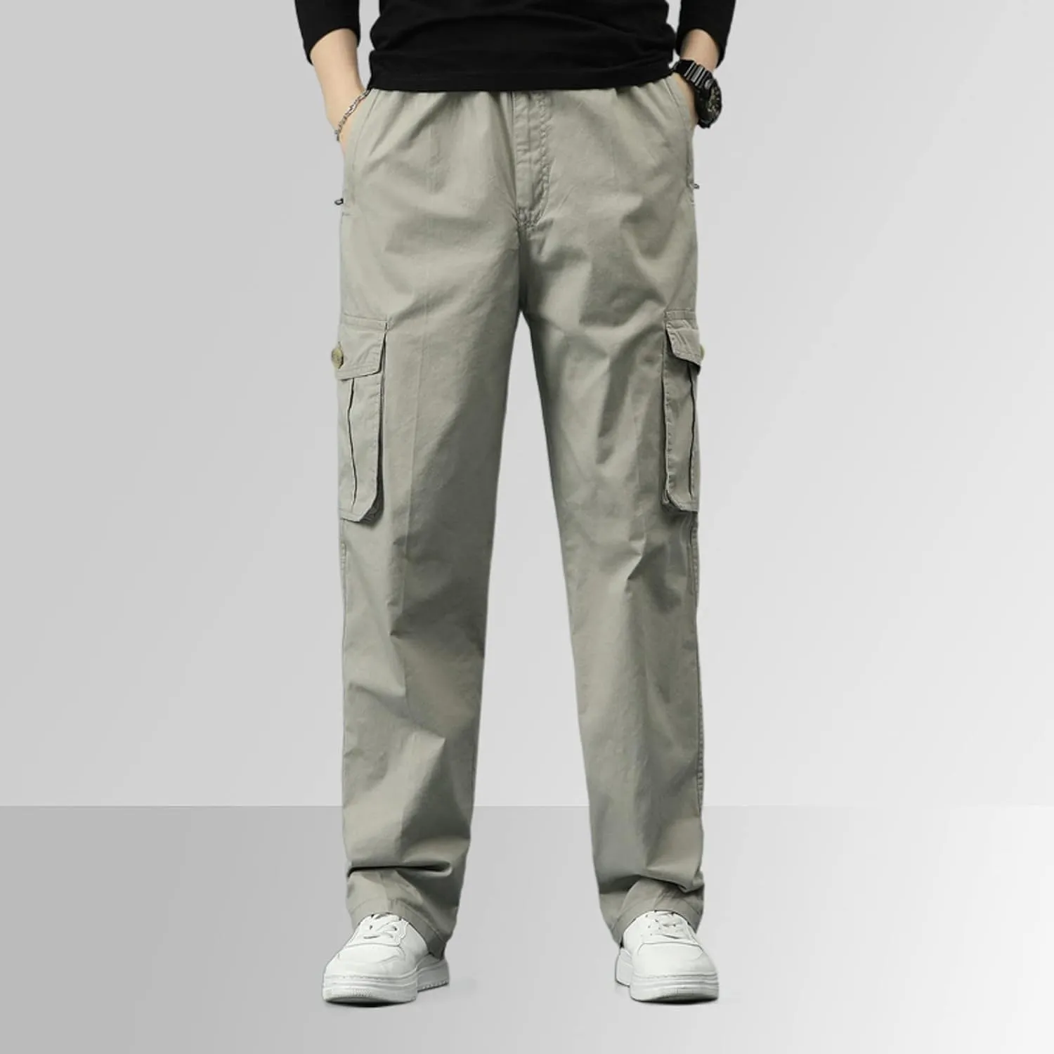Mens Multi Pockets Cargo Pants Hiking Combat Work Outdoor Trousers Ripstop Wild Cargo Pants with Pockets
