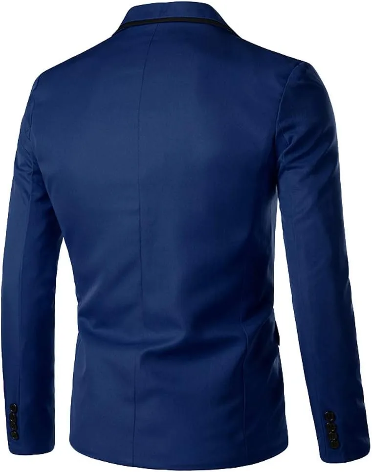 Men's One Button Slim Fit Sport Coat Classic Blazer Suit Jacket Lightweight Jacket Tailored Blazer Sport Coat