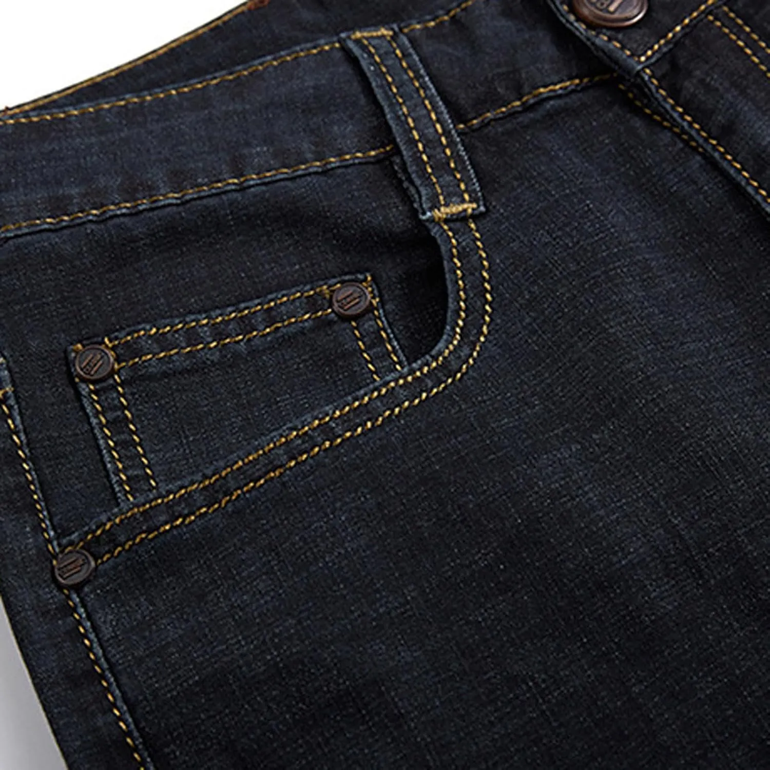 Men's Regular Fit Baggy Straight Leg Jeans Casual Loose Elastic Waist Relaxed Fit Denim Pants Lightweight Work Jean