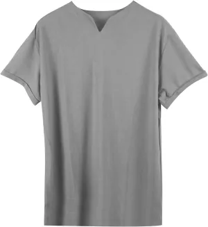 Men's Short Sleeve T-Shirts Sport Fitness Traing Workout Sweat Shirts Stretch Basic Solid Color Base Layer Tee Tops