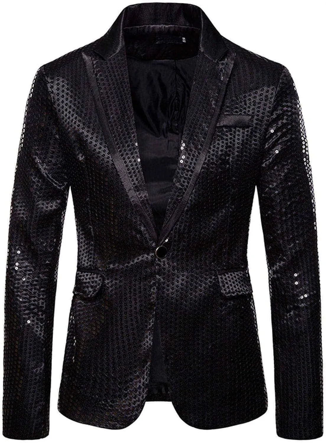 Mens Slim Fit Casual Blazer Sport Coat Sequin Party Wedding Blazer Jacket Lightweight Business Jackets Suit Jackets