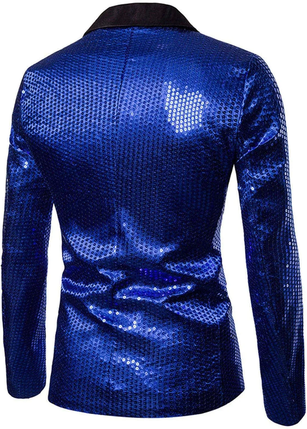 Mens Slim Fit Casual Blazer Sport Coat Sequin Party Wedding Blazer Jacket Lightweight Business Jackets Suit Jackets