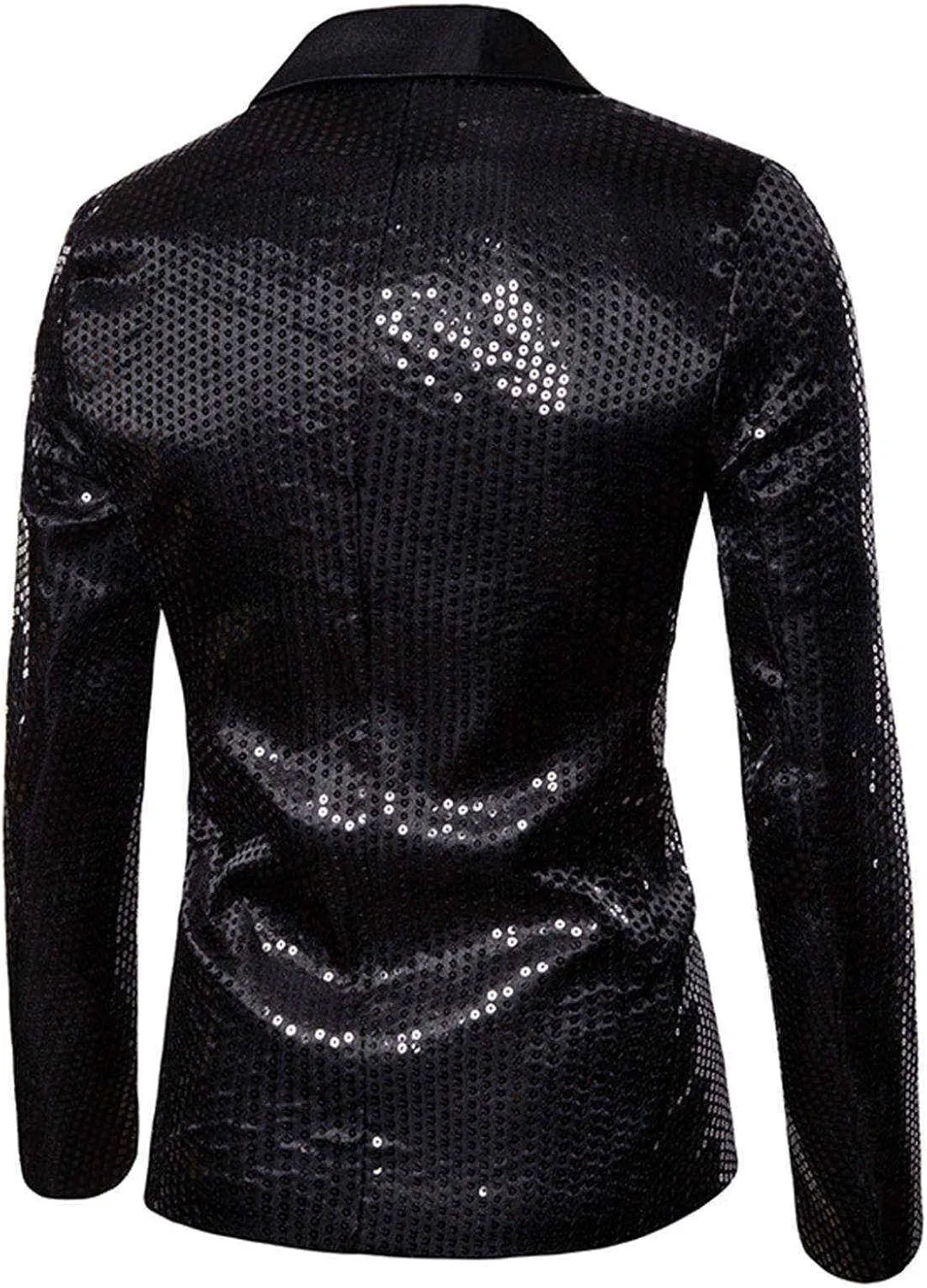 Mens Slim Fit Casual Blazer Sport Coat Sequin Party Wedding Blazer Jacket Lightweight Business Jackets Suit Jackets