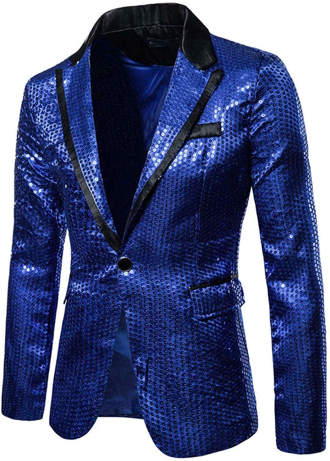 Mens Slim Fit Casual Blazer Sport Coat Sequin Party Wedding Blazer Jacket Lightweight Business Jackets Suit Jackets