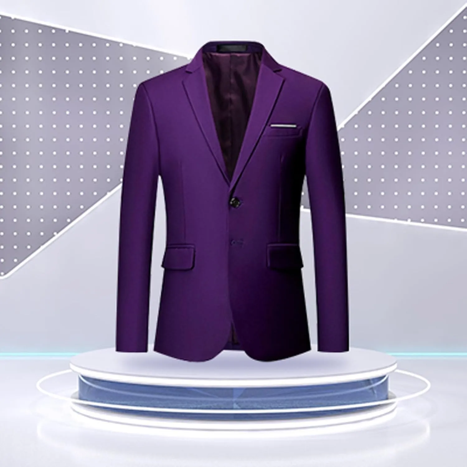 Men's Slim Fit Casual One Button Suit Blazer Jacket Sport Coat Suit Blazer Daily Lightweight Jackets Business Blazer