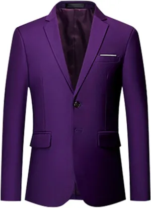 Men's Slim Fit Casual One Button Suit Blazer Jacket Sport Coat Suit Blazer Daily Lightweight Jackets Business Blazer