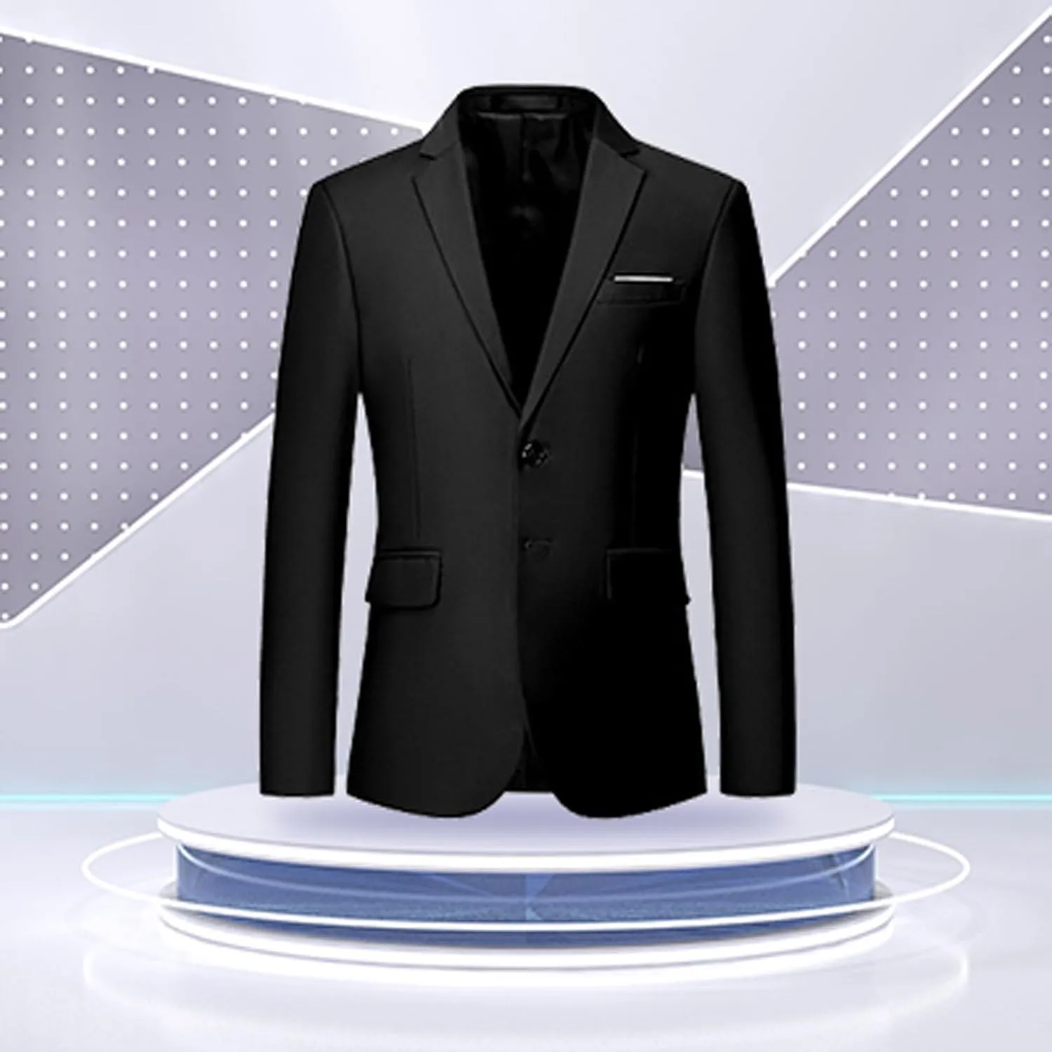 Men's Slim Fit Casual One Button Suit Blazer Jacket Sport Coat Suit Blazer Daily Lightweight Jackets Business Blazer