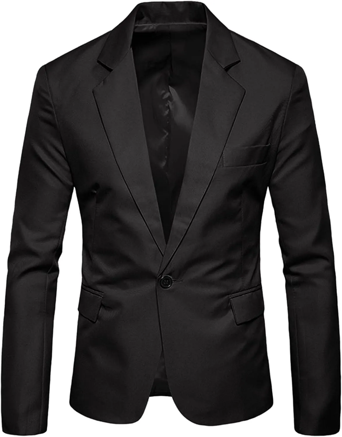 Mens Slim Fit Casual One Button Wedding Blazer Jacket Lightweight Sport Coat Suit Jackets Formal Busniess Jackets